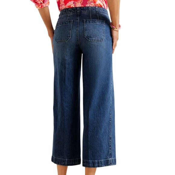 Talbots Crop Wide Leg Jeans Cora Wash 2023 Size 10p - Picture 4 of 8